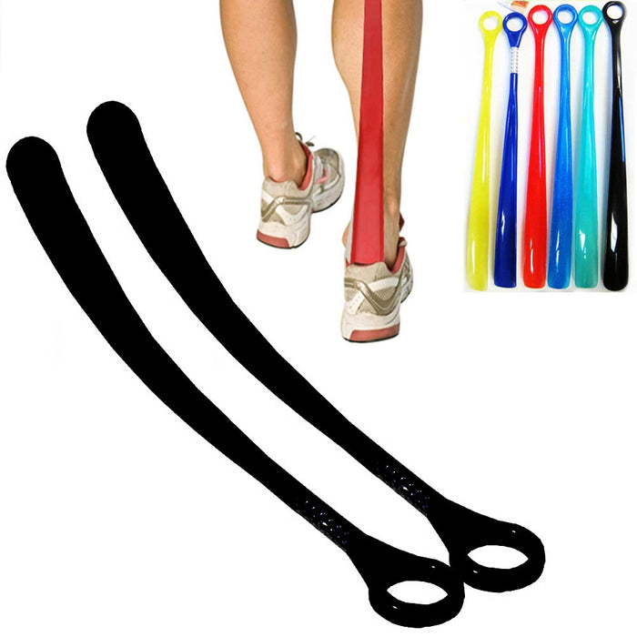2 Plastic Shoehorns 18.5" Extra Long Large Shoe Horn Handle Sturdy Flexible New