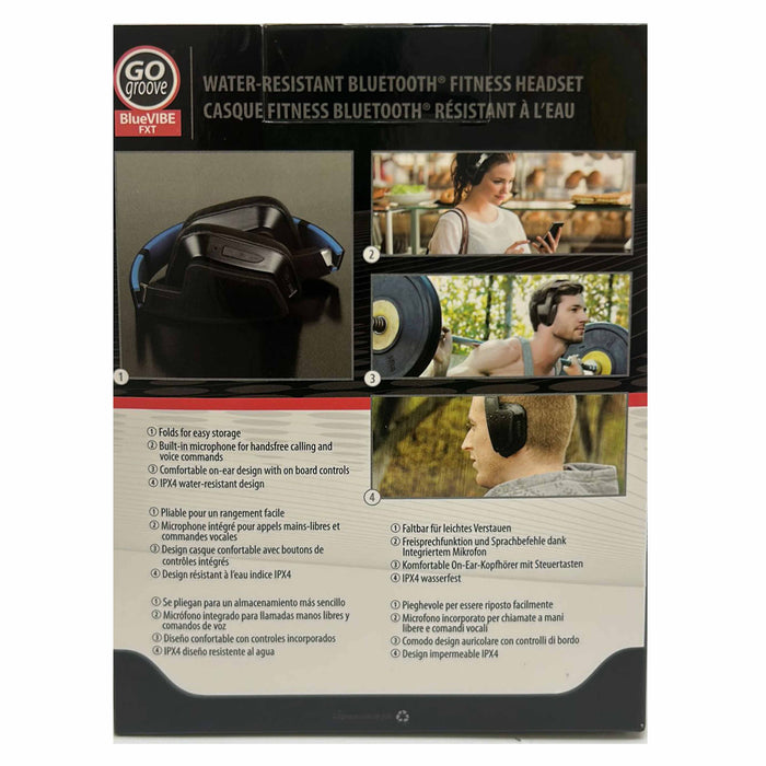 Bluetooth Fitness Headset Headphones Water Resistant Over Ear Stereo Gym Workout