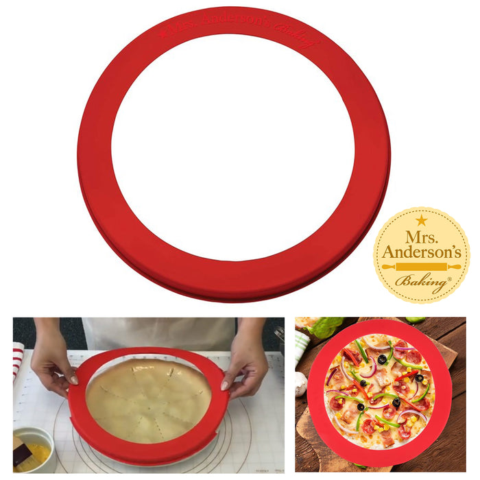 2 Pc Silicone Pie Crust Shield Baking Fits 9.5" to 10" Reusable Pan Frozen Pizza