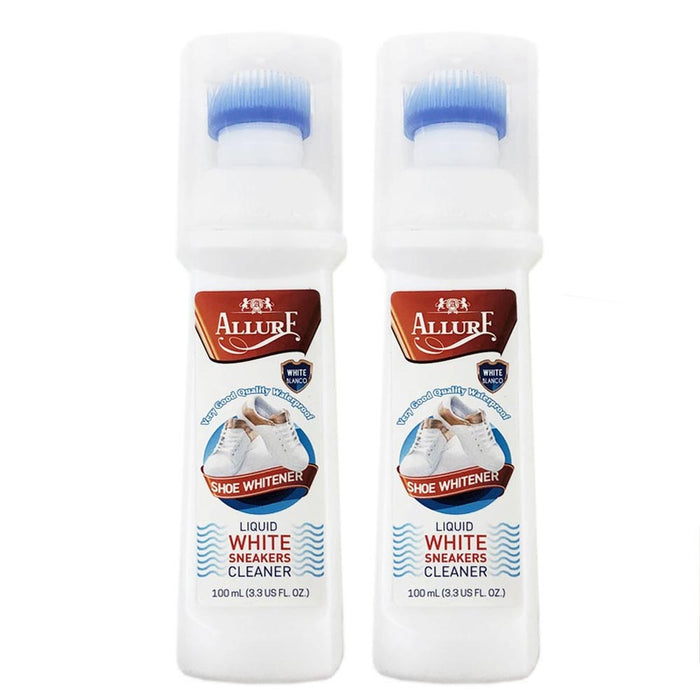 2PC Shoe Cleaner Instant Liquid Sneakers Polish Whitener Restore Leather 100mL