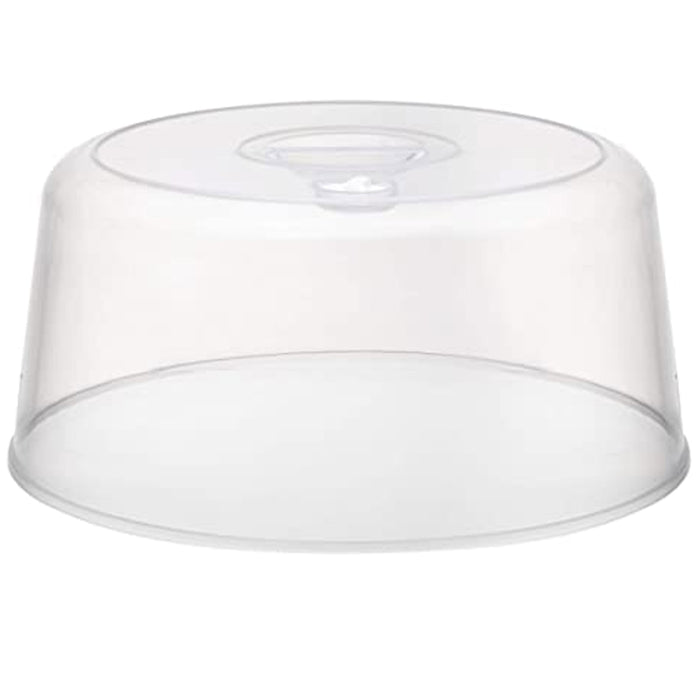 2 Pc Plastic Microwave Plate Cover Clear Steam Vent Splatter Lid 10.5" Food Dish
