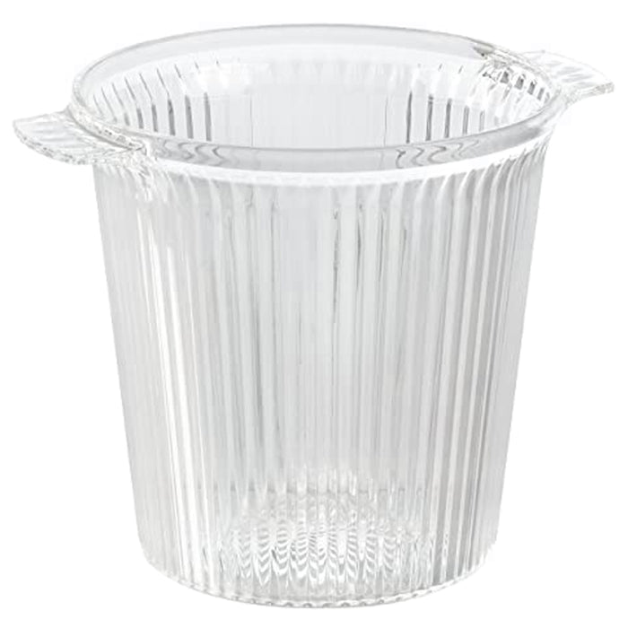 12 Lot Clear Acrylic Ice Bucket Beverage Tub Wine Champagne Chiller Cooler 6.5"