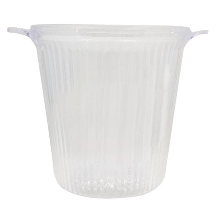 12 Lot Clear Acrylic Ice Bucket Beverage Tub Wine Champagne Chiller Cooler 6.5"
