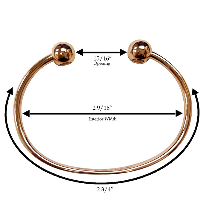 2 Pack Pure Copper Bracelet Relief Joint Pain Arthritis Magnetic Unisex Cuff