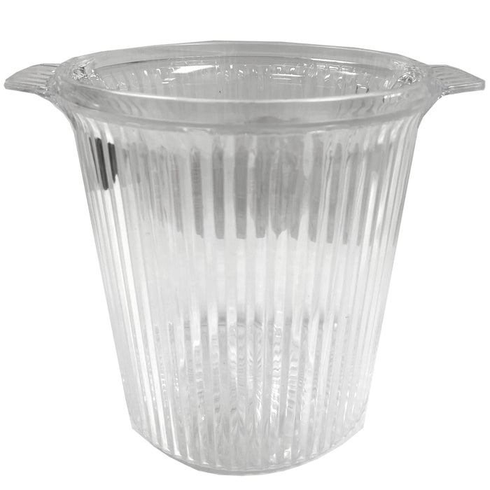 12 Lot Clear Acrylic Ice Bucket Beverage Tub Wine Champagne Chiller Cooler 6.5"