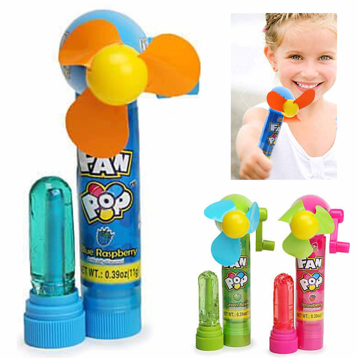 2 Pc Fan Pop Sucker Candy Filled Treats Kids Party Favor Loot Bag Basket Filler