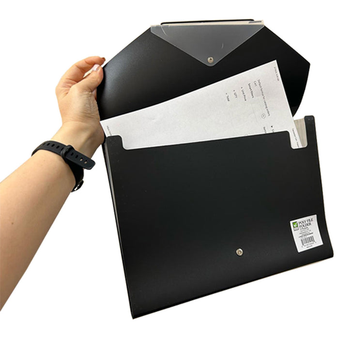 6 Pc Expanding Organizer File Folder 5 Pocket Letter Paper School Office 9.5X13"