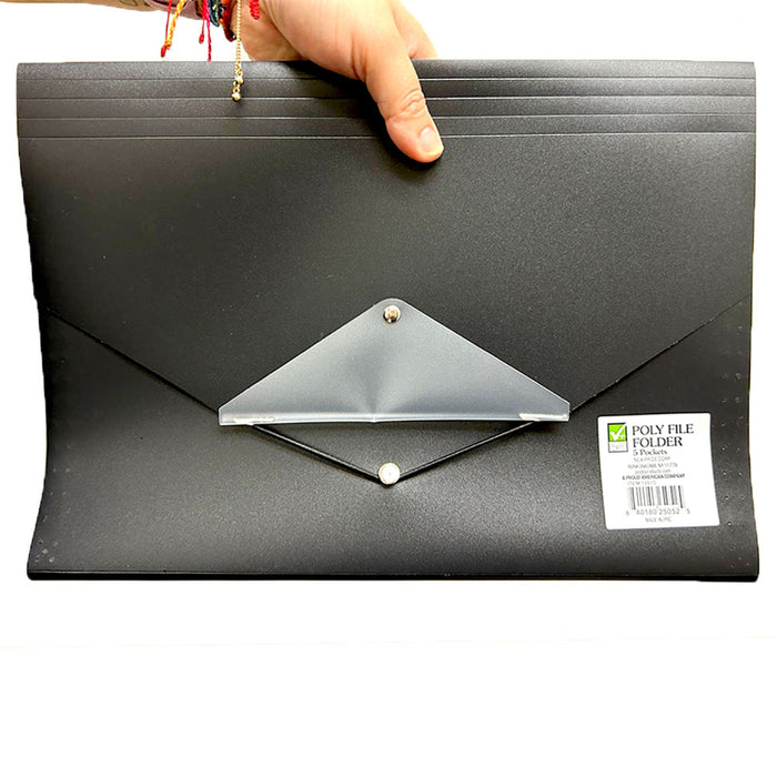 3 Pc File Folders 13" Expandable 5 Pocket Letter Paper Organizer School Office