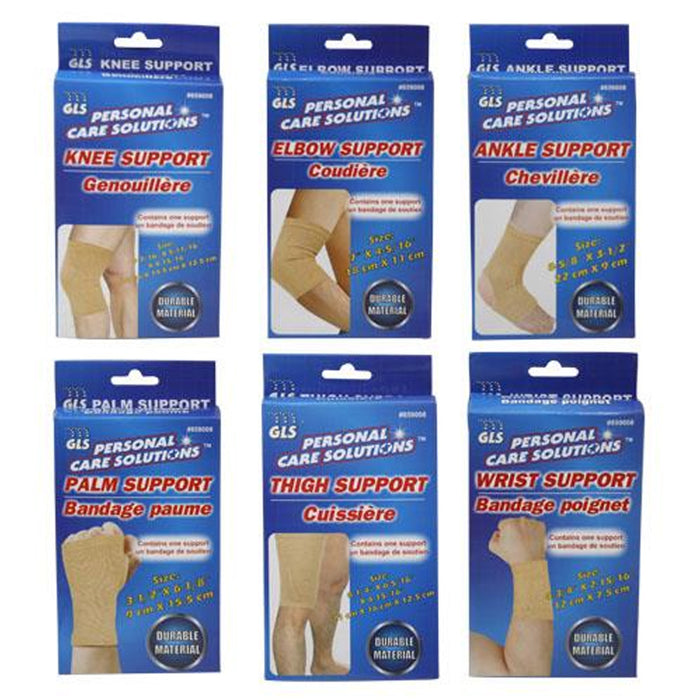 6 Compression Brace Support Wrist Elbow Knee Ankle Thigh Palm Sleeve Joint Sport