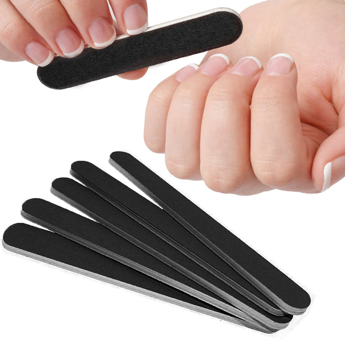 120 Pack Nail Files 4.5” Dual Sided Emery Boards Salon ManicurePedicure Nail Care Tools