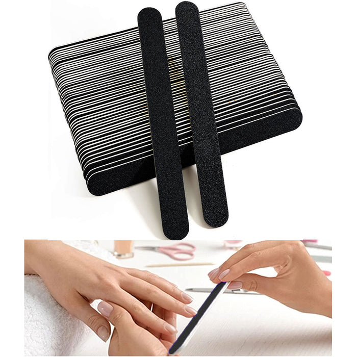 40 Double Sided Nail Files Emery Boards 4.5" Small Salon Manicure Beauty Tools