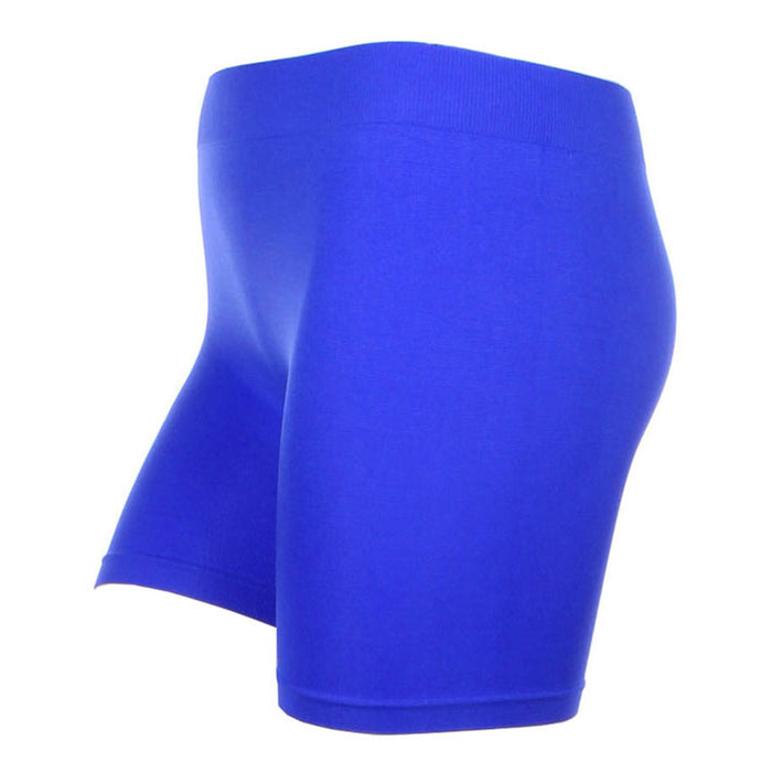 1 Womens Biker Shorts Yoga Stretch Spandex Leggings Workout Seamless Royal Blue