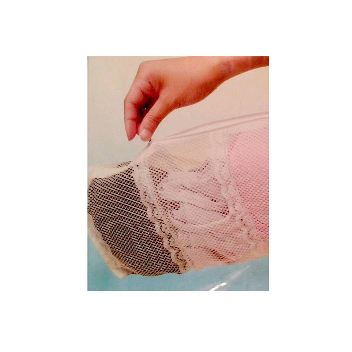 2 Washing Mesh Bags 4 Zip Compartments Socks Bra Laundry Underwear Lingerie Wash
