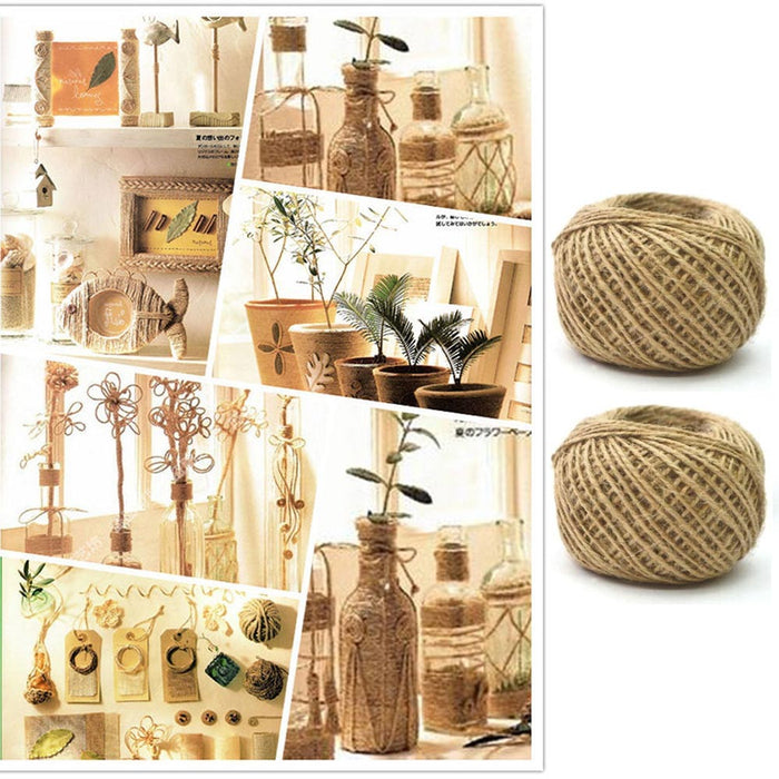 2 Pack Natural Ply Twisted Jute Twine String Rope Toys Craft Making 1120 Feet