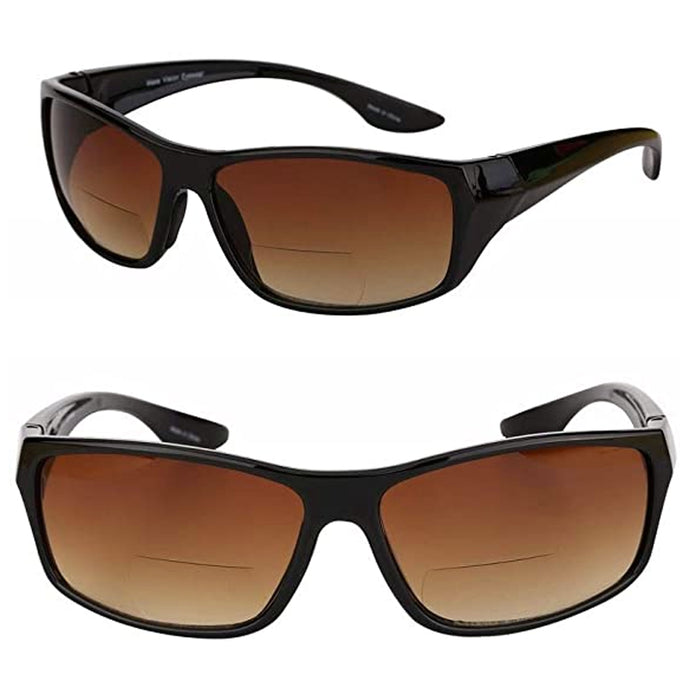 Vision Bifocal Reading Sunglasses Amber Lens UV400 Men Women Reader Glasses 2.00