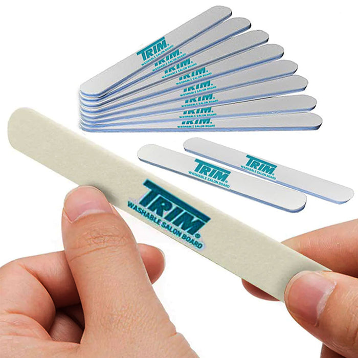 100 Pc Bulk Pro Nail Files Salon Emery Boards Washable 180 Grit Manicure Tools