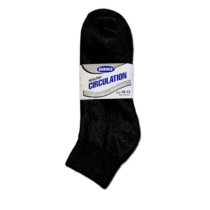 12 Pairs Mens Women Diabetic Health Quarter Ankle Circulatory Cotton Socks Loose