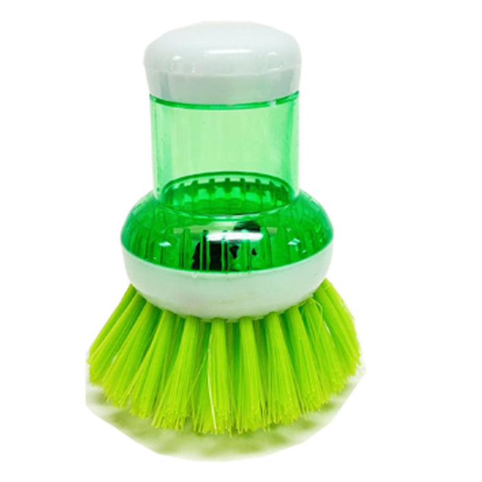 6 Scrubber Soap Dispense Palm Wash Brush Cleaning Pan Pot Dish Bowl Kitchen Tool