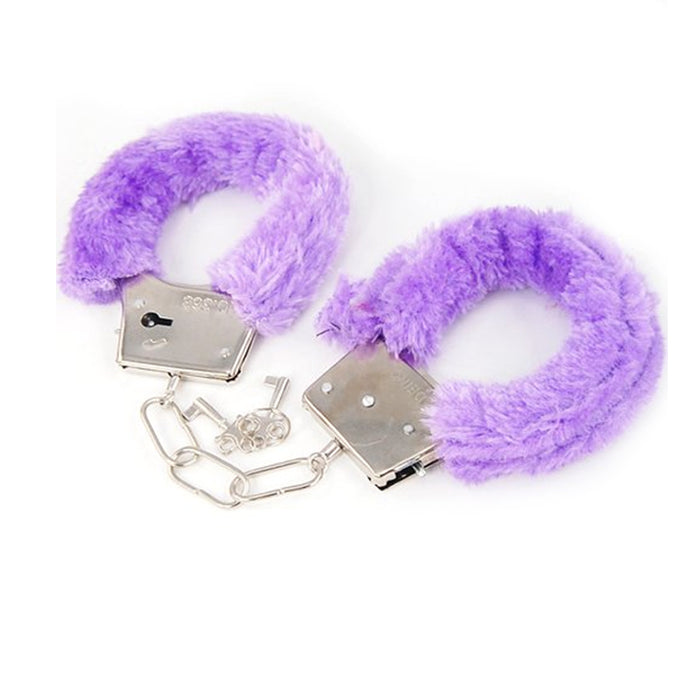 1PC Furry Fuzzy Costume Handcuffs Wrist Metal Soft Cuffs Hen Party Bachelorette