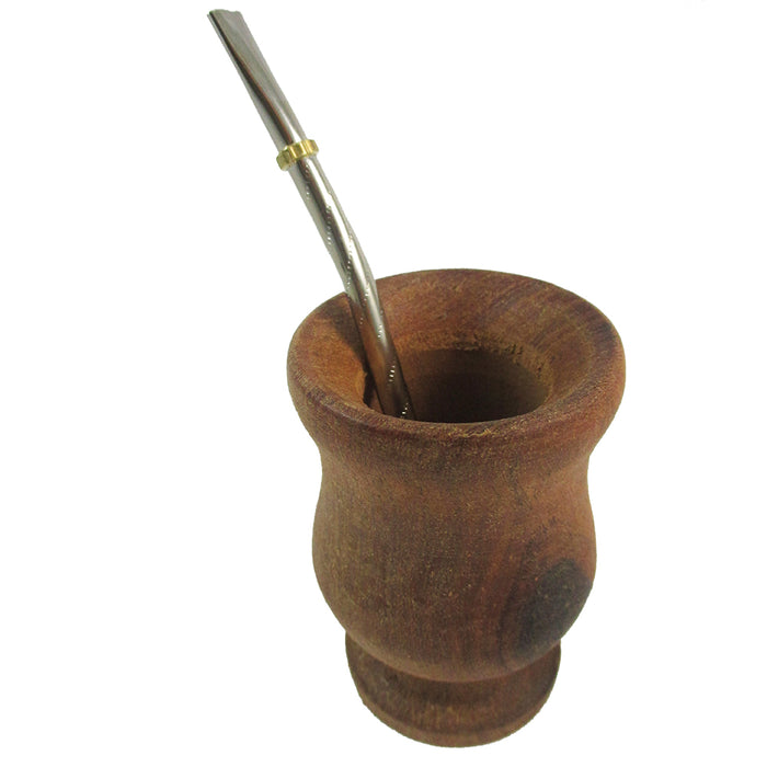ARGENTINA MATE GOURD CUP ALGARROBO YERBA TEA BOMBILLA DETOX HERBAL DRINK 7740
