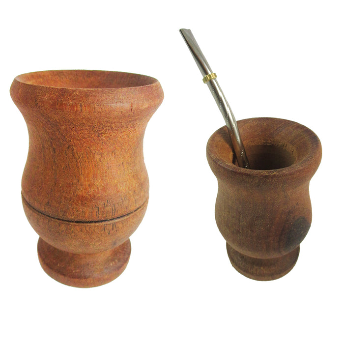 ARGENTINA MATE GOURD CUP ALGARROBO YERBA TEA BOMBILLA DETOX HERBAL DRINK 7740