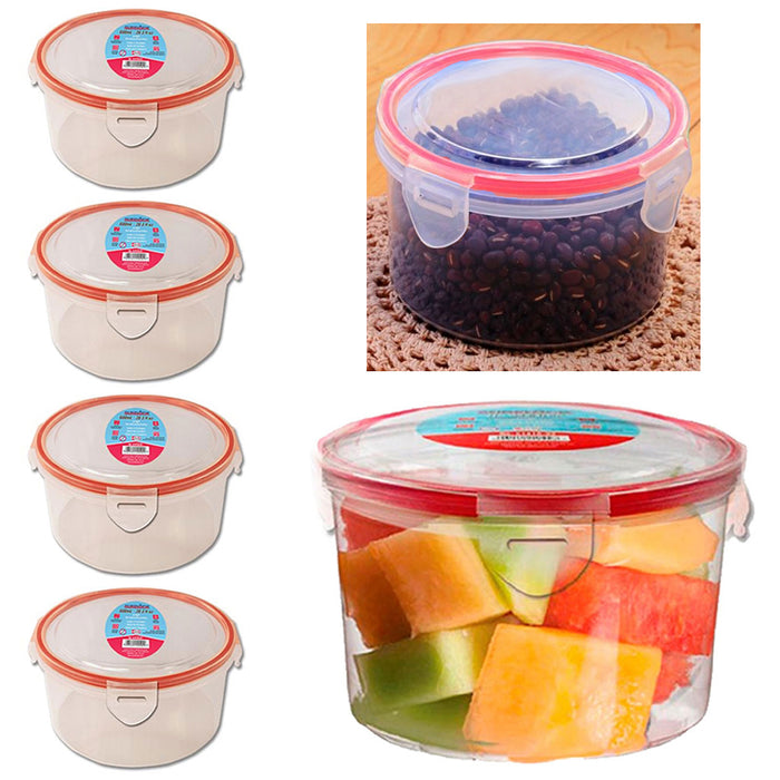 4 Meal Prep Plastic Food Storage Containers Microwavable Tight Locking Lids 20oz