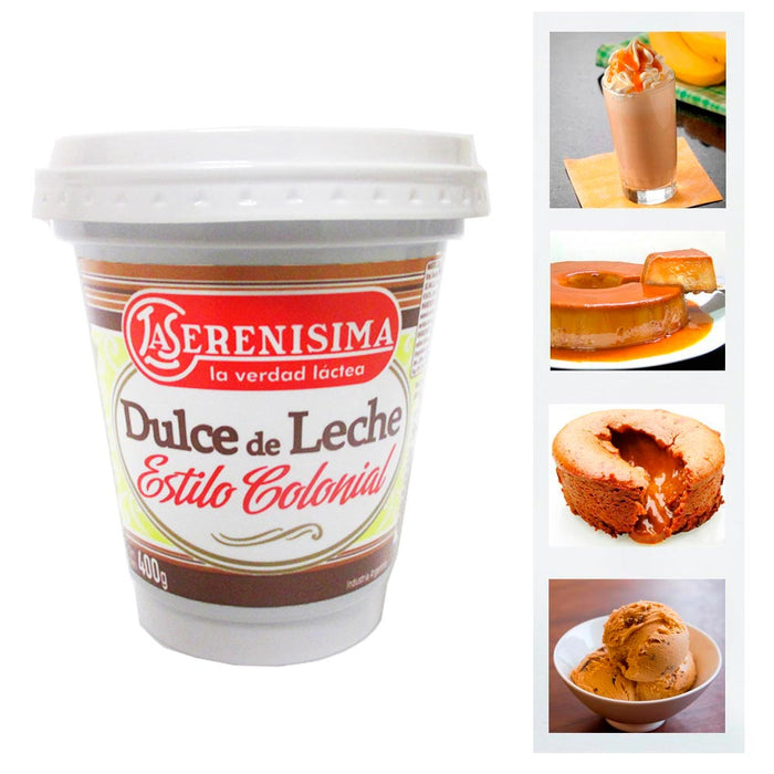 1 La Serenisima Dulce De Leche Jar 400g 14oz Milk Caramel Spread Arequipe Cajeta