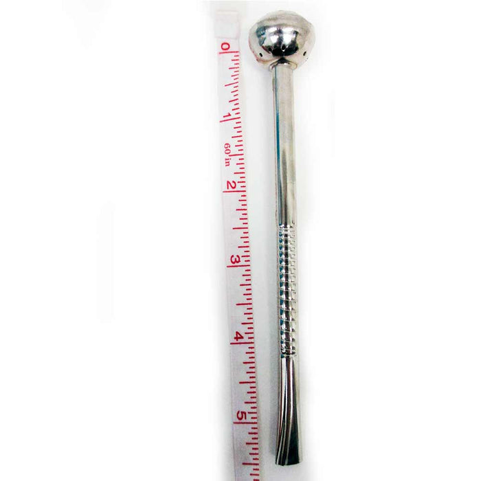 Yerba Mate Bombilla Filtered Straw Gourd Drinking Tea Coffee Spoon Silver M45