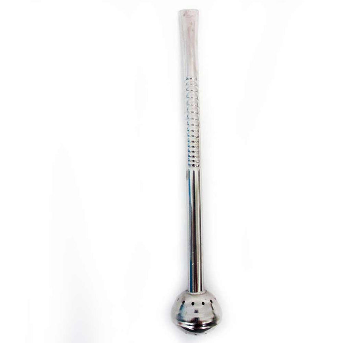 Yerba Mate Bombilla Filtered Straw Gourd Drinking Tea Coffee Spoon Silver M45
