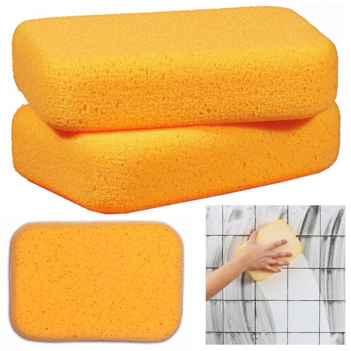 2 Pc Extra Large Car Wash Foam Sponges Eraser Absorbent Expanding Grout Cleaning