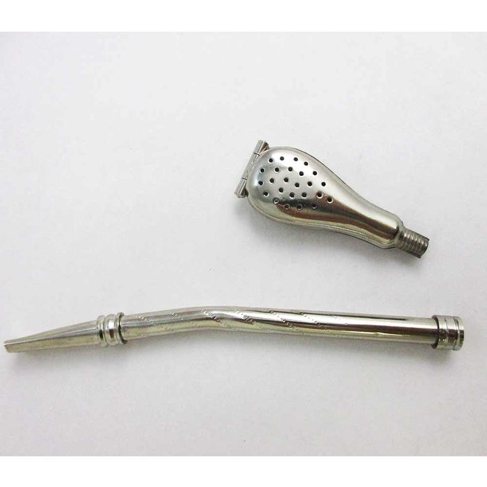 3X Metal Silver Yerba Mate Tea Bombilla Gourd Drink Straw Filtered Argentina M01