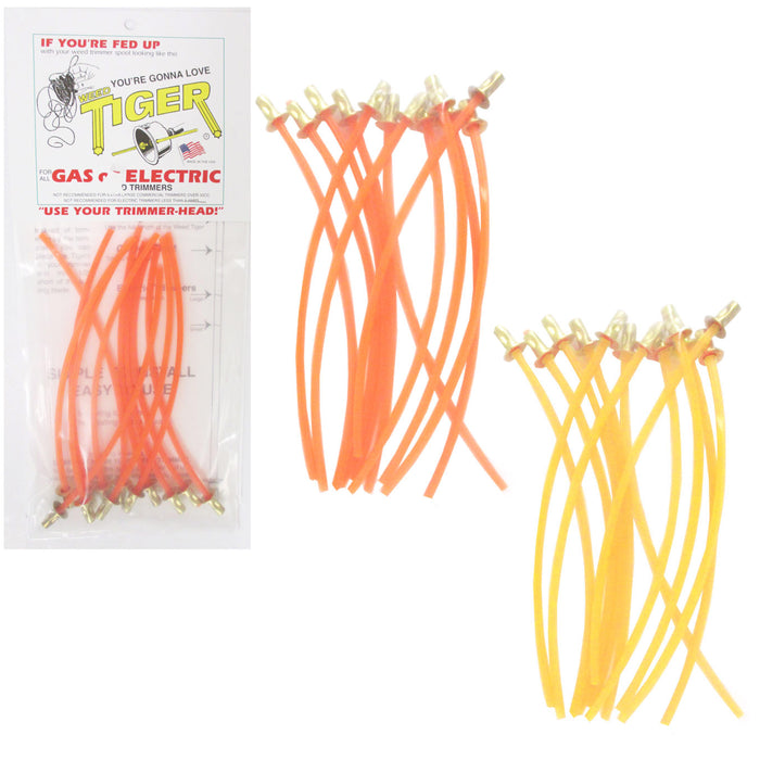 12 Pack Weed Tiger .156 Precut Trimmer Line Orange Replacement Warrior String