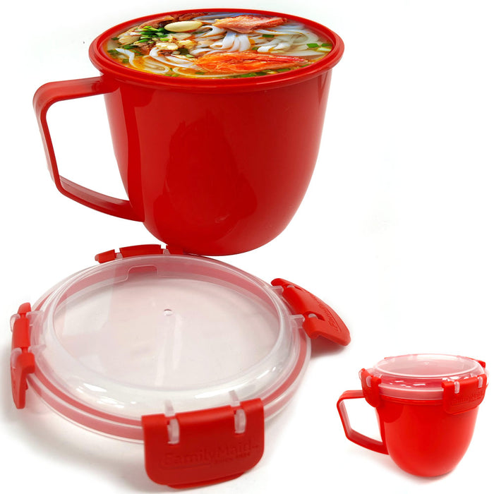 1 Soup Bowl Microwave Soup Noodle Dorm Small Kitchen Office Dishwasher BPA Free