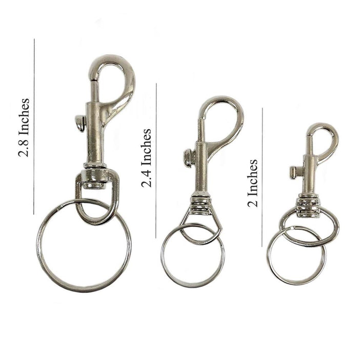 9PC Round Steel Swivel Eye Bolt Snap Hook Key Chain Pet Leash Multipurpose Clasp