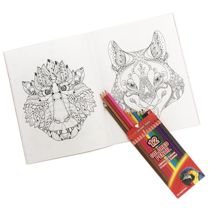 12 Ct Colored Pencils Vibrant Pre-Sharpened Drawing Artist School Kids Coloring