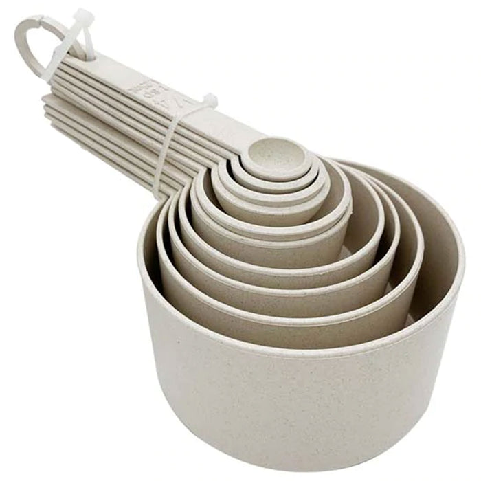 10-Piece Wheat Straw Measuring Cups & Spoons Set Eco Friendly Kitchen Baking Tools