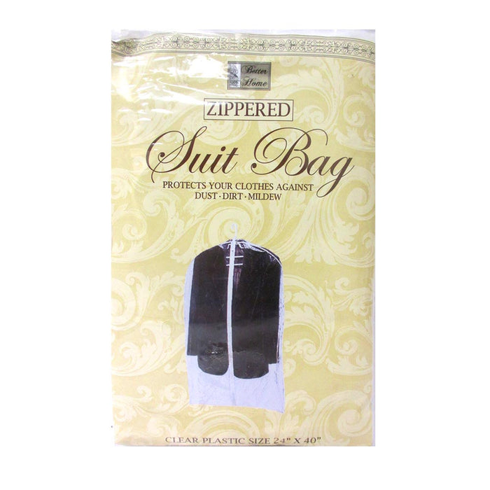 2 Plastic Clear Dust proof Cloth Cover Suit/Dress Garment Bag Storage Protector