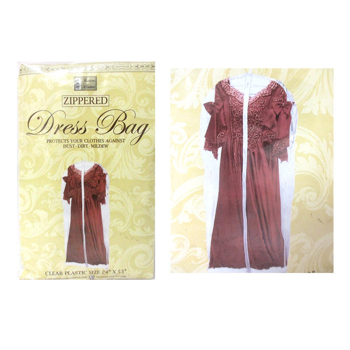 2 x Dress Garment Storage Bag 53" Protective Suit Cover Gown Storage Dust Travel
