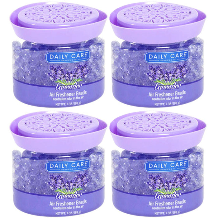 4 Lavender Scent Gel Beads Odor Eliminator Neutralizing Pearls Air Freshener 7oz