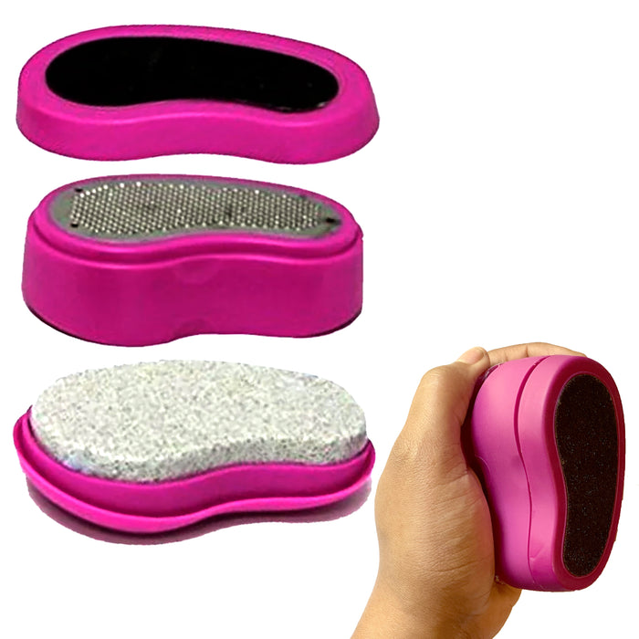 3 in 1 Pedicure Set Foot File Scraper Grooming Remove Calluses Dead Skin Tools