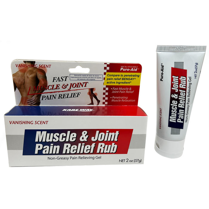 Muscle & Joint Pain Relief Rub Gel Fast Relive Menthol Arthritis Sore Bruise 2oz