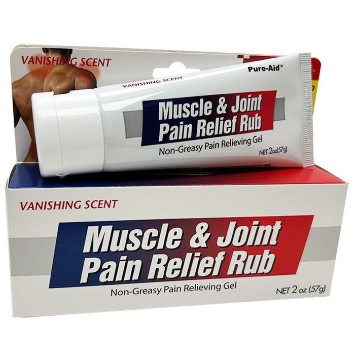 4 Muscle Joint Pain Relieving Gel Rub Topical 2.5% Menthol Fast Penetrating 2oz