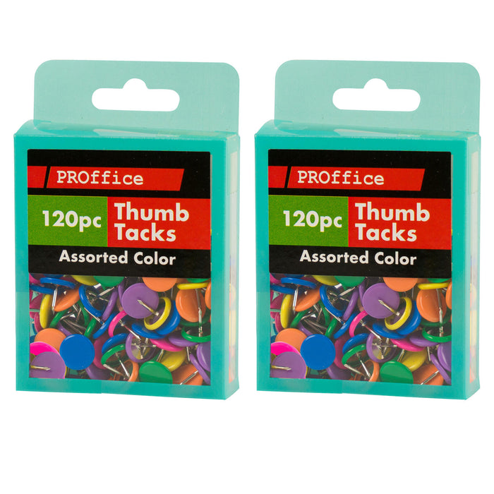240 Pc Colorful Flat Push Pin Thumb Tacks 3/8" Board Bulletin Cork Wall Office