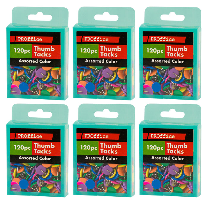 720ct Multicolor Thumb Tacks 3/8" Round Flat Push Pin Cork Board Office Bulletin