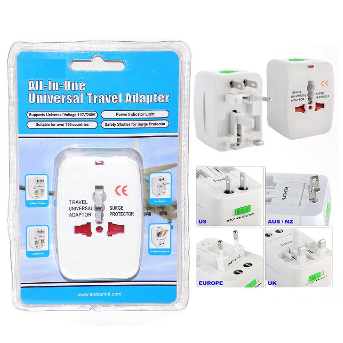 Travel Adapter Universal All One World Power Converter Wall Charger USB AC Plug