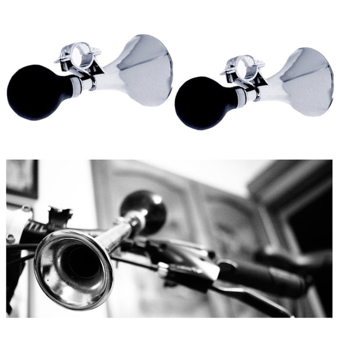 2 Pc Bicycle Bike Horn Cycling Plastic Bell Retro Classic Rubber Squeeze Bulb
