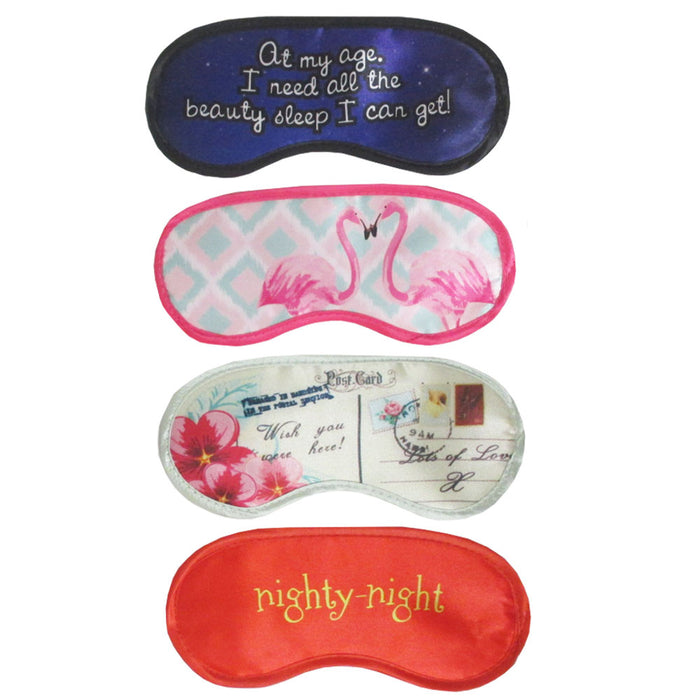 12Pc Eye Mask Beauty Sleep Satin Light Blocker Sensual Blindfold Day Night Relax