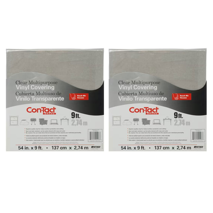 2 Pc Heavy Duty Clear Vinyl Covering Plastic Cover Furniture Lining Film 54"X9FT