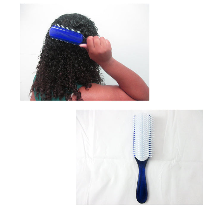 New Large Styling Brush 8 Row Heavy Weight Hair Care Detangler Comb Salon Barber