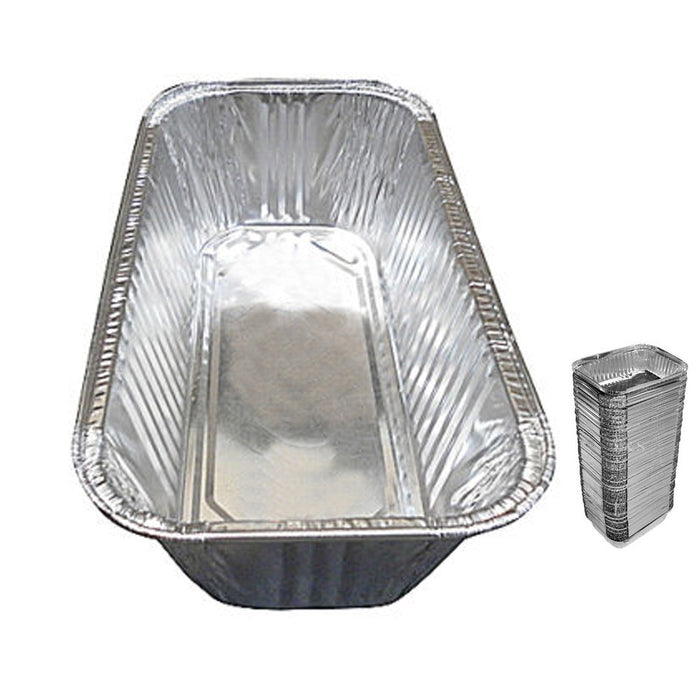 50 Pack 3 Lb Aluminum Foil Loaf Pan Disposable Bread Container Baking Loafbread